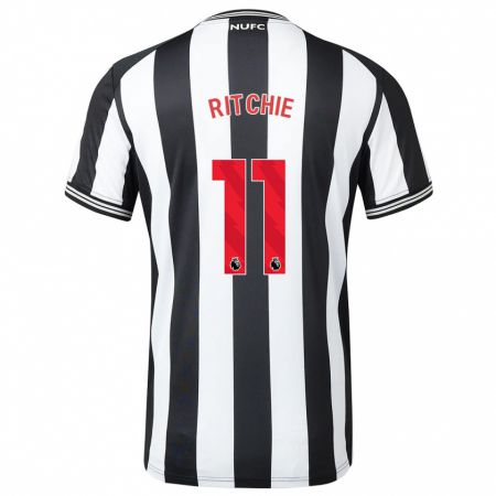 Kandiny Dames Matt Ritchie #11 Zwart Wit Thuisshirt Thuistenue 2023/24 T-Shirt België