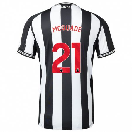 Kandiny Dames Jasmine Mcquade #21 Zwart Wit Thuisshirt Thuistenue 2023/24 T-Shirt België