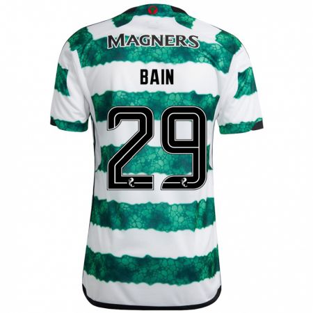 Kandiny Mujer Camiseta Scott Bain #29 Verde 1ª Equipación 2023/24 La Camisa