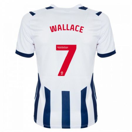 Kandiny Mujer Camiseta Jed Wallace #7 Blanco 1ª Equipación 2023/24 La Camisa