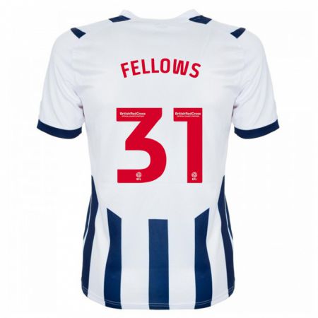 Kandiny Mujer Camiseta Tom Fellows #31 Blanco 1ª Equipación 2023/24 La Camisa