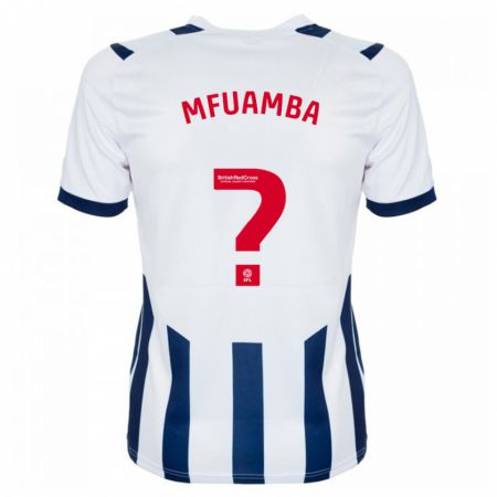 Kandiny Mujer Camiseta Kevin Mfuamba #0 Blanco 1ª Equipación 2023/24 La Camisa