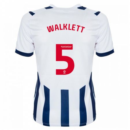 Kandiny Mujer Camiseta Kerry Walklett #5 Blanco 1ª Equipación 2023/24 La Camisa