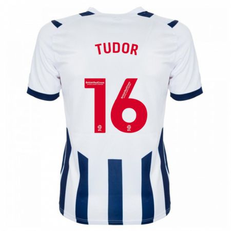 Kandiny Mujer Camiseta Sophie Tudor #16 Blanco 1ª Equipación 2023/24 La Camisa