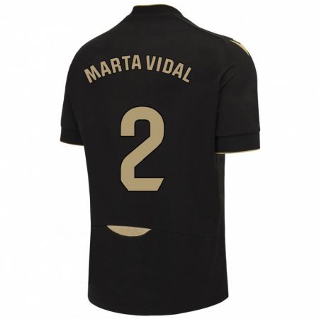 Kandiny Damen Marta Vidal Vela #2 Schwarz Auswärtstrikot Trikot 2023/24 T-Shirt Österreich