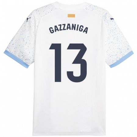 Kandiny Donna Maglia Paulo Gazzaniga #13 Bianco Kit Gara Away 2023/24 Maglietta