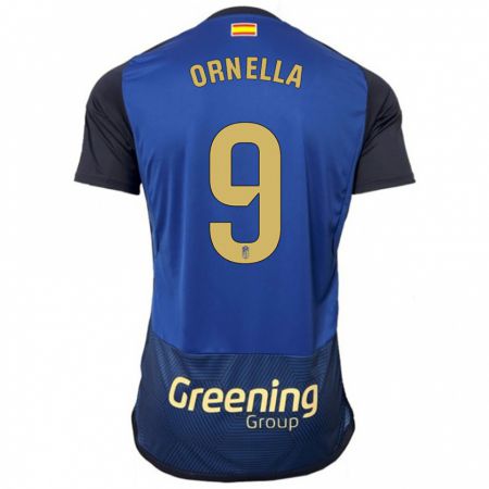 Kandiny Mujer Camiseta Ornella María Vignola Cabot #9 Armada 2ª Equipación 2023/24 La Camisa