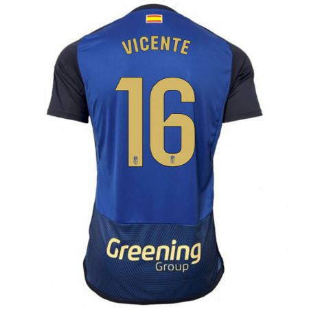 Kandiny Dames Nerea Vicente #16 Marine Uitshirt Uittenue 2023/24 T-Shirt België