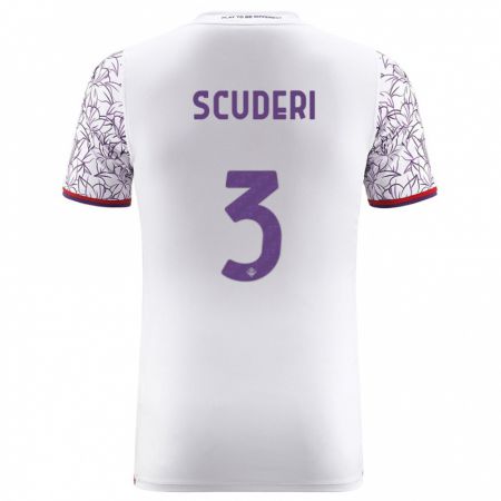 Kandiny Donna Maglia Giulio Scuderi #3 Bianco Kit Gara Away 2023/24 Maglietta