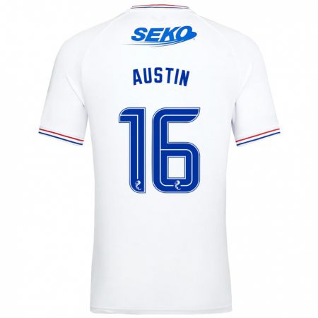 Kandiny Donna Maglia Eilidh Austin #16 Bianco Kit Gara Away 2023/24 Maglietta