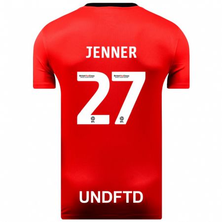 Kandiny Donna Maglia Abbi Jenner #27 Rosso Kit Gara Away 2023/24 Maglietta