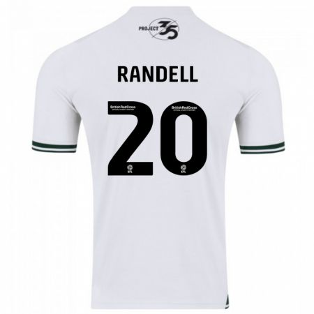 Kandiny Donna Maglia Adam Randell #20 Bianco Kit Gara Away 2023/24 Maglietta