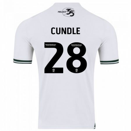 Kandiny Donna Maglia Luke Cundle #28 Bianco Kit Gara Away 2023/24 Maglietta