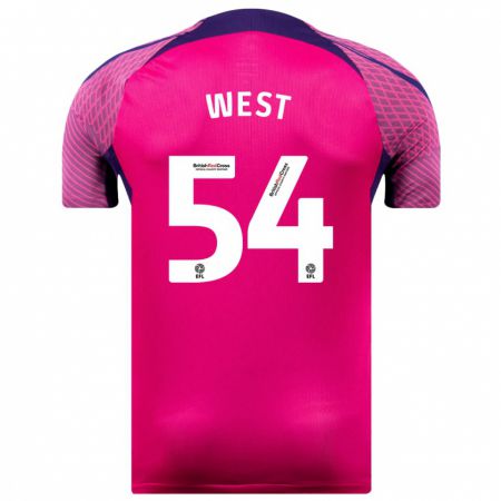 Kandiny Donna Maglia Ella West #54 Porpora Kit Gara Away 2023/24 Maglietta