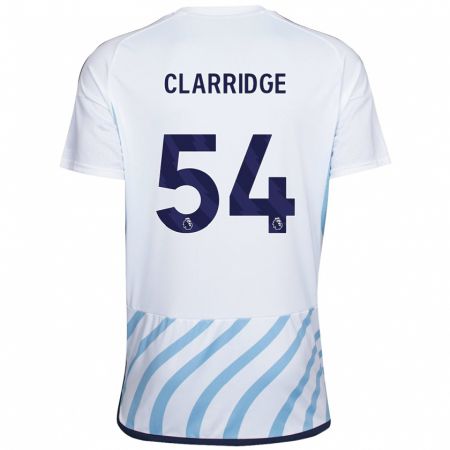 Kandiny Donna Maglia James Clarridge #54 Bianco Blu Kit Gara Away 2023/24 Maglietta