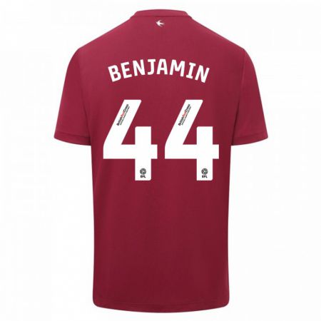 Kandiny Donna Maglia Xavier Benjamin #44 Rosso Kit Gara Away 2023/24 Maglietta