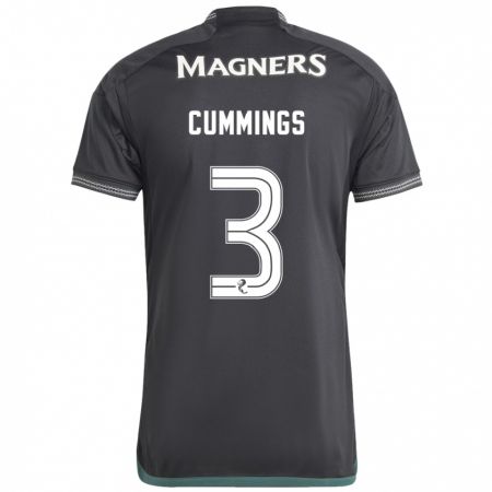 Kandiny Donna Maglia Sydney Cummings #3 Nero Kit Gara Away 2023/24 Maglietta