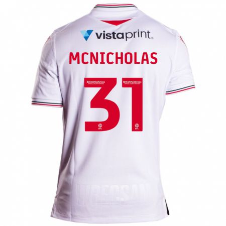 Kandiny Donna Maglia Luke Mcnicholas #31 Bianco Kit Gara Away 2023/24 Maglietta