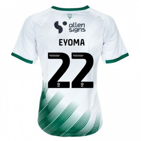 Kandiny Donna Maglia Timothy Eyoma #22 Bianco Kit Gara Away 2023/24 Maglietta