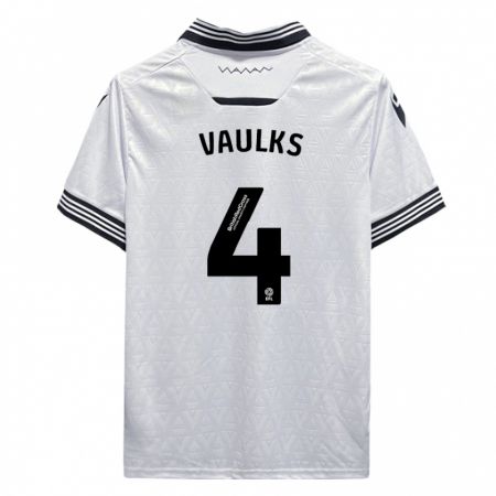 Kandiny Donna Maglia Will Vaulks #4 Bianco Kit Gara Away 2023/24 Maglietta