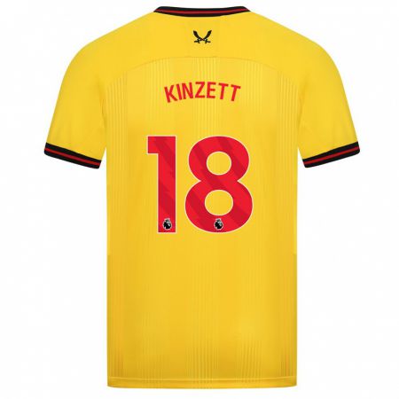 Kandiny Donna Maglia Ella Kinzett #18 Giallo Kit Gara Away 2023/24 Maglietta