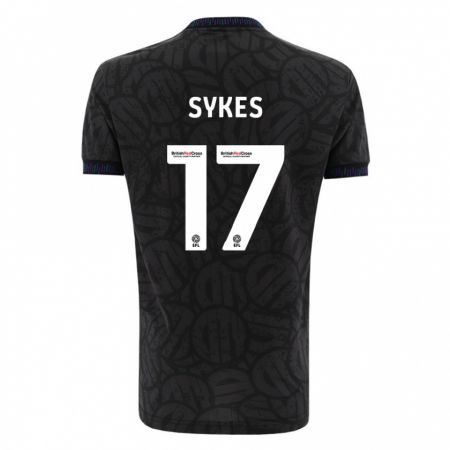 Kandiny Donna Maglia Mark Sykes #17 Nero Kit Gara Away 2023/24 Maglietta