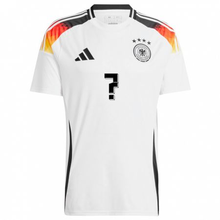 Kandiny Niño Camiseta Alemania Su Nombre #0 Blanco 1ª Equipación 24-26 La Camisa