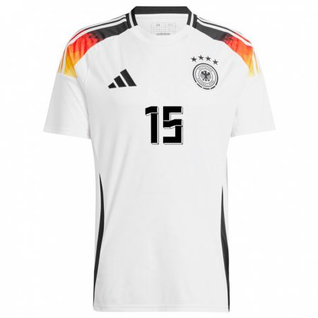 Kandiny Bambino Maglia Germania Niklas Sule #15 Bianco Kit Gara Home 24-26 Maglietta