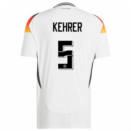 Kandiny Kinder Deutschland Thilo Kehrer #5 Weiß Heimtrikot Trikot 24-26 T-Shirt Österreich