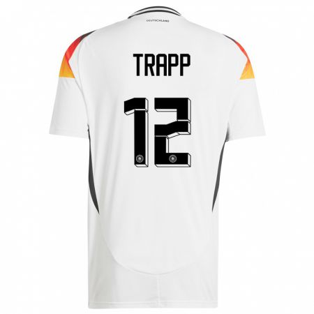 Kandiny Bambino Maglia Germania Kevin Trapp #12 Bianco Kit Gara Home 24-26 Maglietta