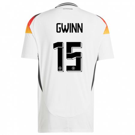 Kandiny Bambino Maglia Germania Giulia Gwinn #15 Bianco Kit Gara Home 24-26 Maglietta