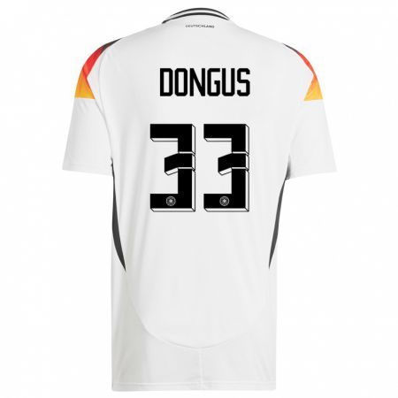 KandinyキッズドイツFabienne Dongus#33白ホームシャツ24-26ジャージーユニフォーム