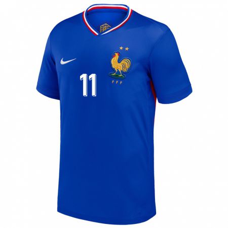 Kandiny Kinderen Frankrijk Amine Gouiri #11 Blauw Thuisshirt Thuistenue 24-26 T-Shirt