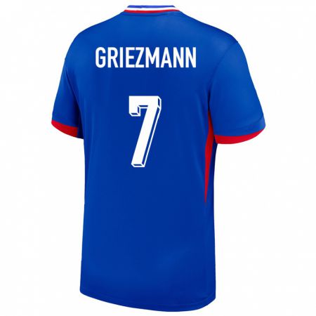 Kandiny Bambino Maglia Francia Antoine Griezmann #7 Blu Kit Gara Home 24-26 Maglietta