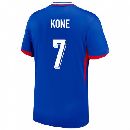 Kandiny Bambino Maglia Francia Kouadio Kone #7 Blu Kit Gara Home 24-26 Maglietta