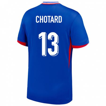 Kandiny Kinder Frankreich Joris Chotard #13 Blau Heimtrikot Trikot 24-26 T-Shirt Österreich