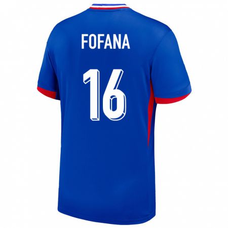 Kandiny Bambino Maglia Francia Yahia Fofana #16 Blu Kit Gara Home 24-26 Maglietta