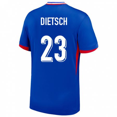 Kandiny Kinder Frankreich Guillaume Dietsch #23 Blau Heimtrikot Trikot 24-26 T-Shirt Österreich