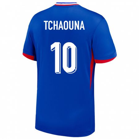 KandinyキッズフランスLoum Tchaouna#10青ホームシャツ24-26ジャージーユニフォーム