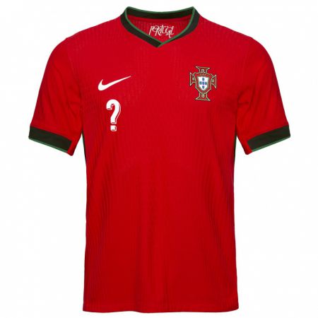 Kandiny Kinderen Portugal Uw Naam #0 Rood Thuisshirt Thuistenue 24-26 T-Shirt