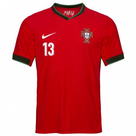 Kandiny Kinderen Portugal Danilo Pereira #13 Rood Thuisshirt Thuistenue 24-26 T-Shirt België