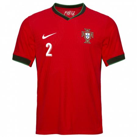 Kandiny Kinderen Portugal Goncalo Esteves #2 Rood Thuisshirt Thuistenue 24-26 T-Shirt België