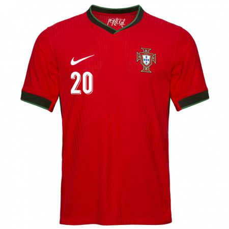 Kandiny Kinderen Portugal Kika Nazareth #20 Rood Thuisshirt Thuistenue 24-26 T-Shirt België