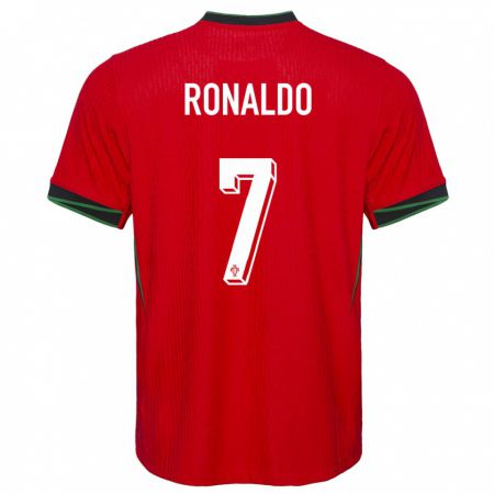 Kandiny Kinderen Portugal Cristiano Ronaldo #7 Rood Thuisshirt Thuistenue 24-26 T-Shirt België