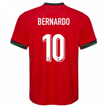 Kandiny Kinderen Portugal Bernardo Silva #10 Rood Thuisshirt Thuistenue 24-26 T-Shirt