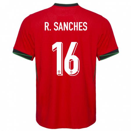 Kandiny Kinderen Portugal Renato Sanches #16 Rood Thuisshirt Thuistenue 24-26 T-Shirt