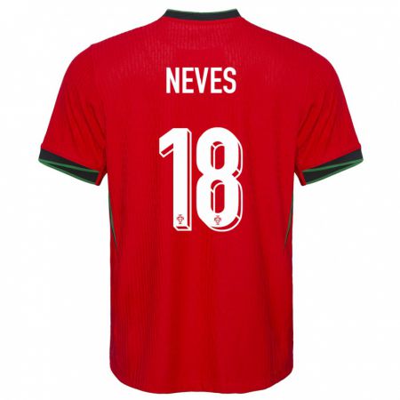 Kandiny Kinderen Portugal Ruben Neves #18 Rood Thuisshirt Thuistenue 24-26 T-Shirt België