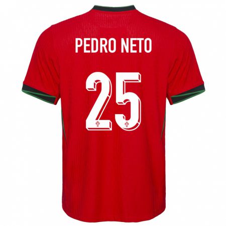 Kandiny Kinderen Portugal Pedro Neto #25 Rood Thuisshirt Thuistenue 24-26 T-Shirt