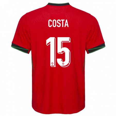 Kandiny Kinderen Portugal Carole Costa #15 Rood Thuisshirt Thuistenue 24-26 T-Shirt België