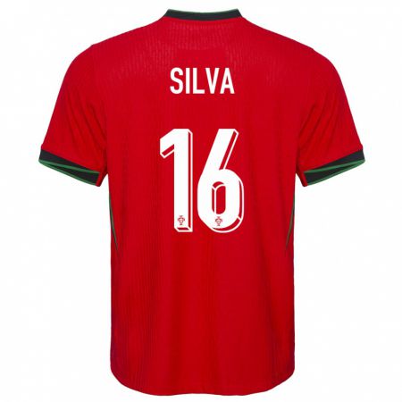 Kandiny Kinderen Portugal Diana Silva #16 Rood Thuisshirt Thuistenue 24-26 T-Shirt België